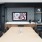 a room with a table and chairs