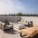 a rooftop with a view of a city and the city